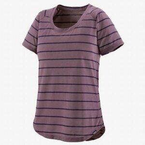 Patagonia - Capilene Cool Lightweight Short-Sleeve Tee | Medium | Purple Stripe